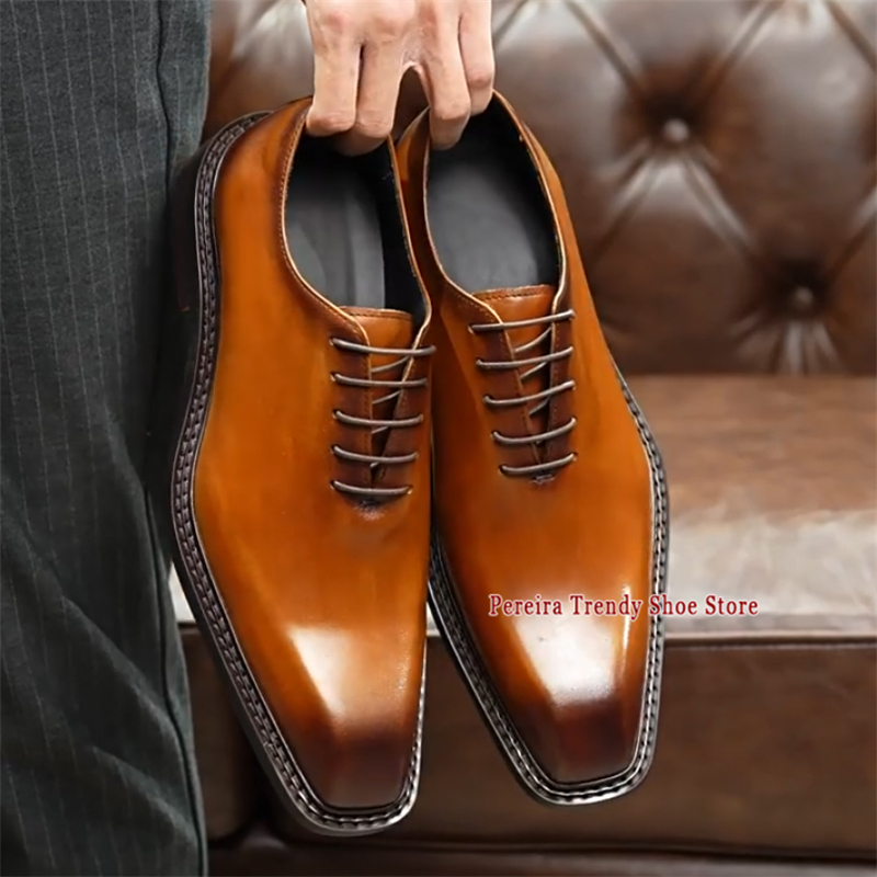 Men'S Grooming Oxford - أحذية رجالية رسمية للأعمال بمقدمة مربعة