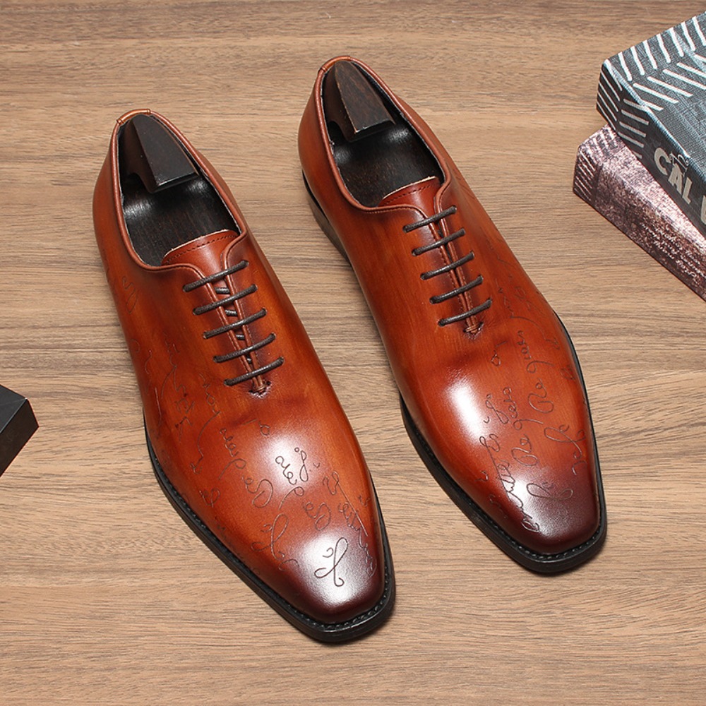 Men'S Grooming Oxford - أحذية رجالية رسمية للمكتب بنقشة زهور،