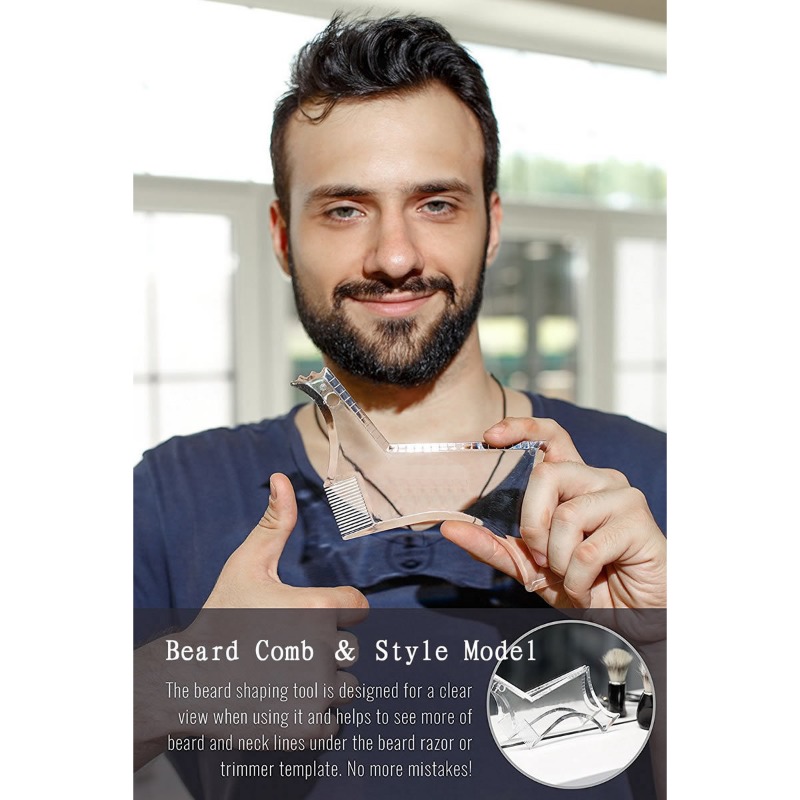 Men'S Grooming Guide - أداة تشكيل اللحية، قالب تصفيف الشارب