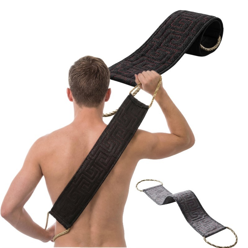 Exfoliating Scrub Mens - فرشاة ظهر طويلة لتقشير وتنظيف الظهر،