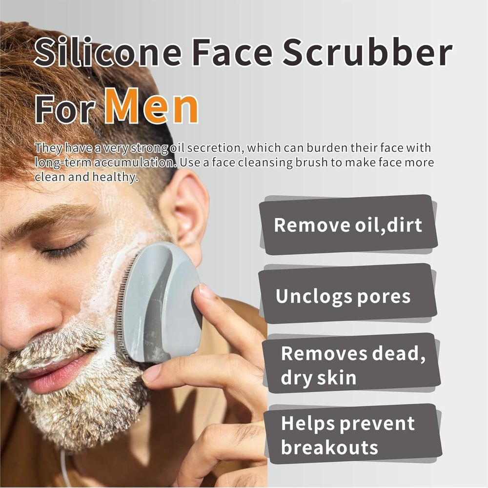 فرشاة تنظيف سيليكون للتقشير وا - مراجعة Exfoliating Scrub Mens وسعره