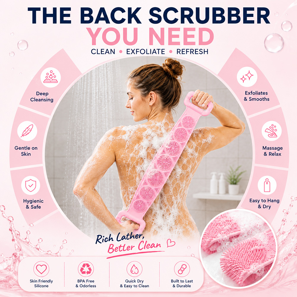 فرشاة تقشير للظهر من السيليكون - مراجعة Exfoliating Scrub Mens وسعره